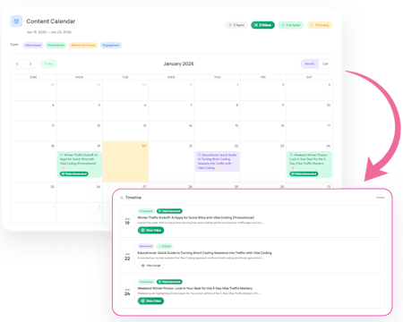 mico cntent agency calender