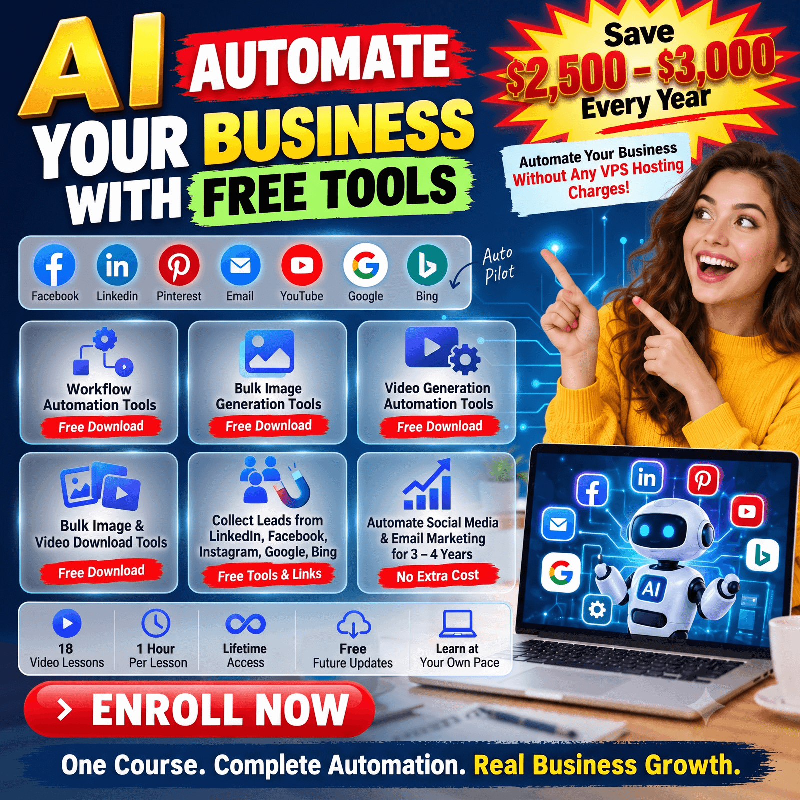 Automate Your Business in 7 Days With AI Workflows & Free Tools — Zero VPS Hosting Charges